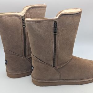 Lamo Brown Winter Boots with Zipper, Women's 12